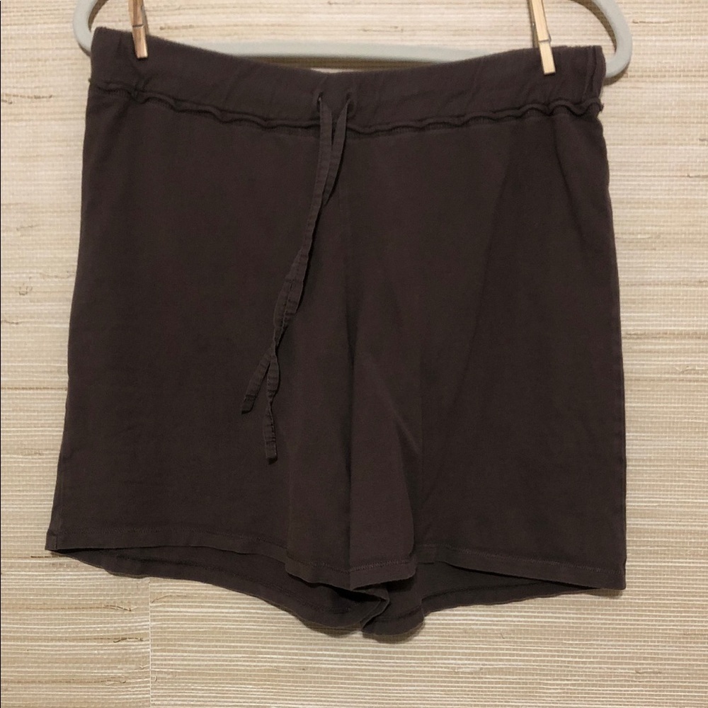 J. Jill Dark Brown Casual Cotton Drawstring Loose Fit Shorts size Small